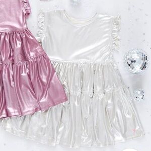 Pink Chicken Silver Kids Dress